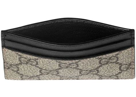 gucci card case gg supreme kingsnake print beige ebony|GG Supreme Beige Kingsnake Print Card Case .